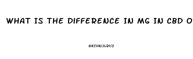 What Is The Difference In Mg In Cbd Oil