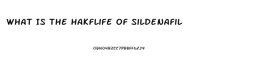 What Is The Hakflife Of Sildenafil
