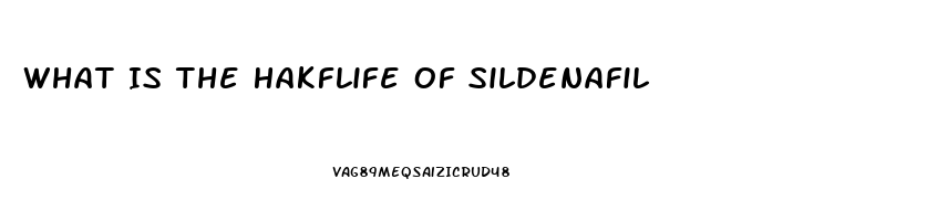 What Is The Hakflife Of Sildenafil