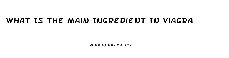 What Is The Main Ingredient In Viagra