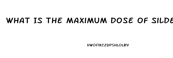 What Is The Maximum Dose Of Sildenafil That Should Be Taken