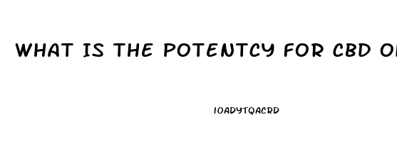 What Is The Potentcy For Cbd Oil