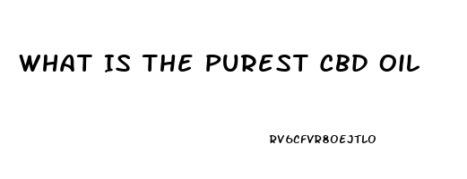 What Is The Purest Cbd Oil