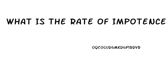 What Is The Rate Of Impotence From Prostate Surgery