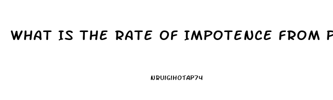 What Is The Rate Of Impotence From Prostate Surgery