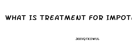 What Is Treatment For Impotence