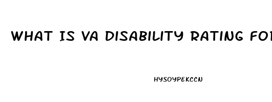 What Is Va Disability Rating For Impotence