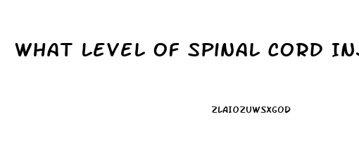 What Level Of Spinal Cord Injury Leads To Erectile Dysfunction