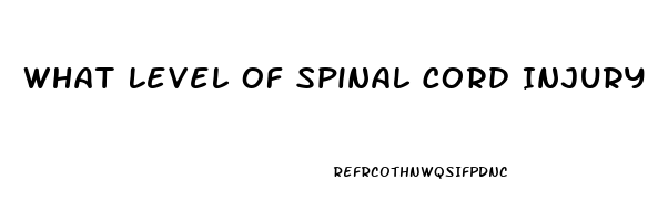 What Level Of Spinal Cord Injury Leads To Erectile Dysfunction