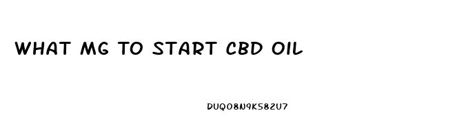 What Mg To Start Cbd Oil