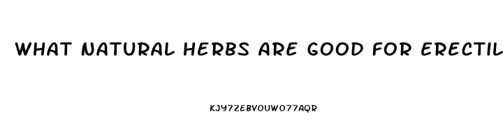 What Natural Herbs Are Good For Erectile Dysfunction