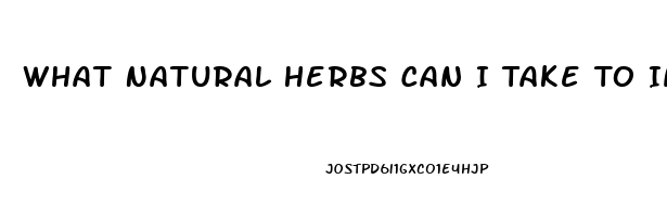 What Natural Herbs Can I Take To Increase Libido