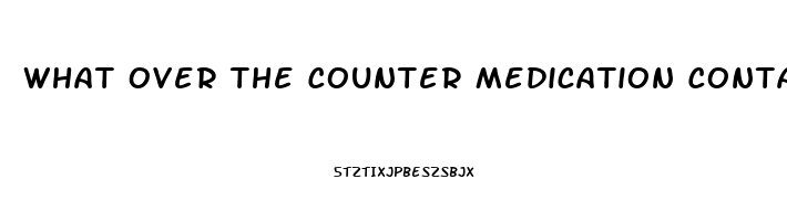 What Over The Counter Medication Contains Sildenafil