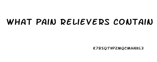 What Pain Relievers Contain Ibuprofen