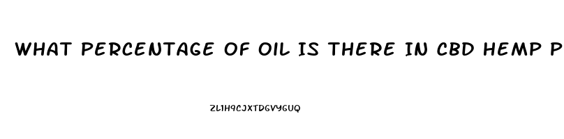 What Percentage Of Oil Is There In Cbd Hemp Plant