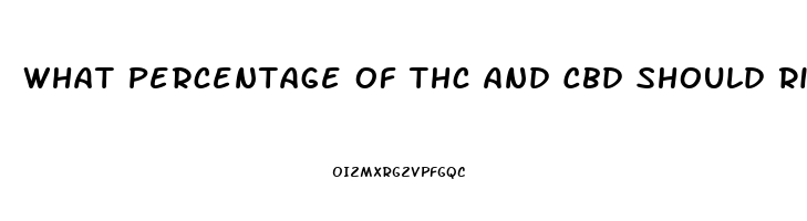 What Percentage Of Thc And Cbd Should Rick Simpson Oil Have