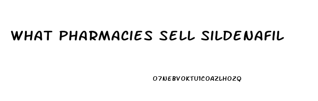 What Pharmacies Sell Sildenafil