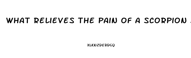 What Relieves The Pain Of A Scorpion Sting