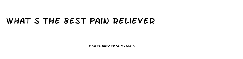 What S The Best Pain Reliever