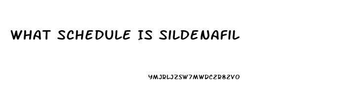 What Schedule Is Sildenafil