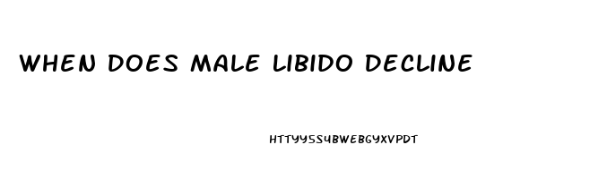 When Does Male Libido Decline