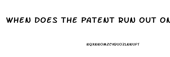When Does The Patent Run Out On Viagra