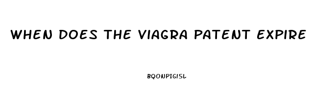 When Does The Viagra Patent Expire