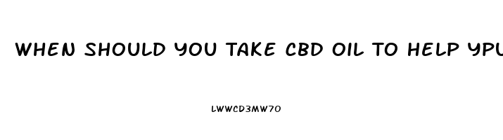 When Should You Take Cbd Oil To Help Ypu Sleep