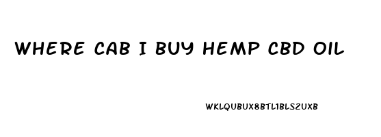 Where Cab I Buy Hemp Cbd Oil