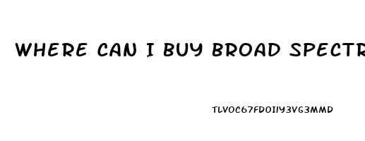 Where Can I Buy Broad Spectrum Cbd Oil