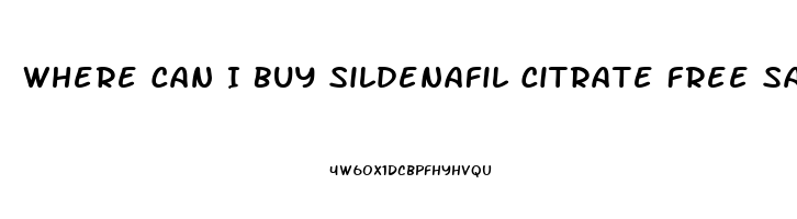 Where Can I Buy Sildenafil Citrate Free Samples