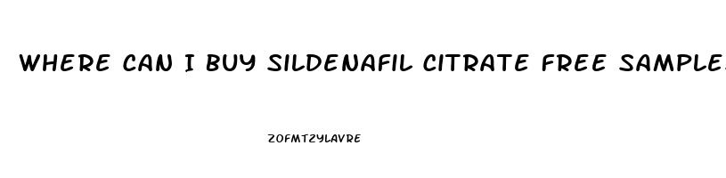 Where Can I Buy Sildenafil Citrate Free Samples