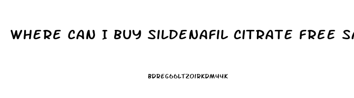 Where Can I Buy Sildenafil Citrate Free Samples