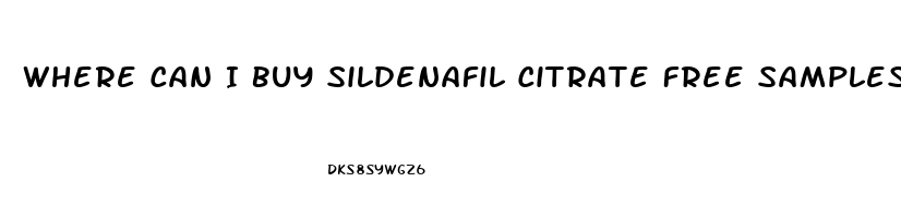 Where Can I Buy Sildenafil Citrate Free Samples