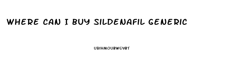 Where Can I Buy Sildenafil Generic