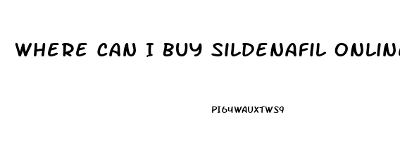 Where Can I Buy Sildenafil Online