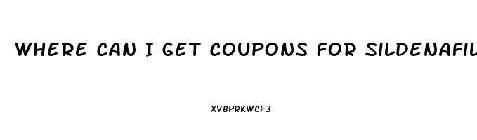 Where Can I Get Coupons For Sildenafil