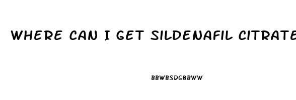 Where Can I Get Sildenafil Citrate