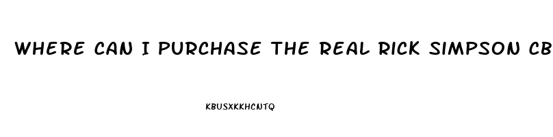 Where Can I Purchase The Real Rick Simpson Cbd Oil