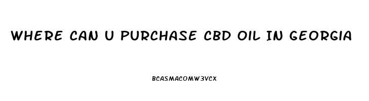 Where Can U Purchase Cbd Oil In Georgia