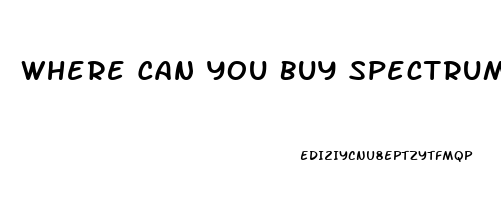 Where Can You Buy Spectrum Cbd Gummies