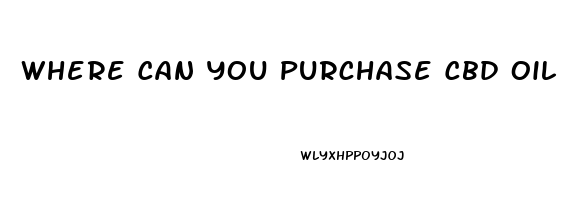 Where Can You Purchase Cbd Oil