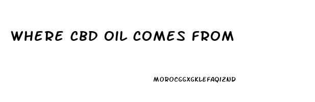 Where Cbd Oil Comes From