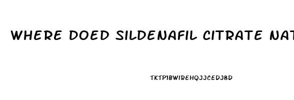 Where Doed Sildenafil Citrate Naturally Occur