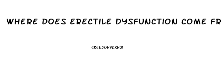 Where Does Erectile Dysfunction Come From