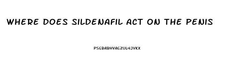 Where Does Sildenafil Act On The Penis