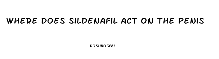 Where Does Sildenafil Act On The Penis