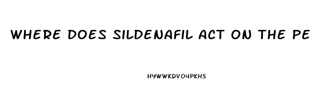 Where Does Sildenafil Act On The Penis