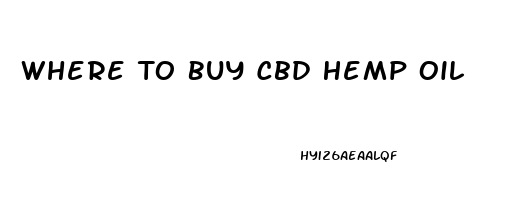 Where To Buy Cbd Hemp Oil