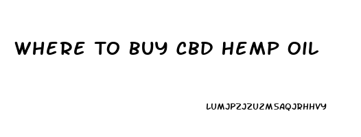 Where To Buy Cbd Hemp Oil